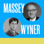 Headshots of two people, labeled Massey and Wyner, against a blue and yellow background.