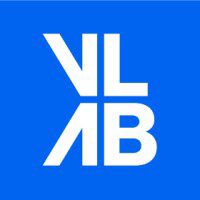 Circle A blue square logo featuring the white overlapping letters "VL" on top and "AB" on the bottom, representing VLAB.